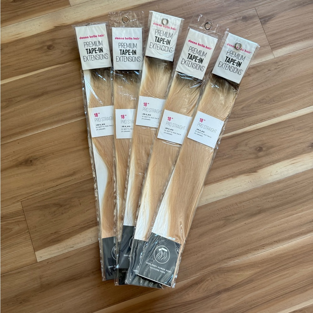 5x packs donna Bella tape in hair extensions 18" color R - 4_613
New in pack